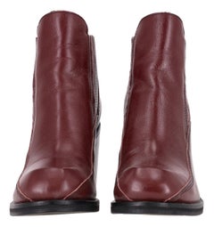 Alexander McQueen Block Heel Leather Chelsea Boots