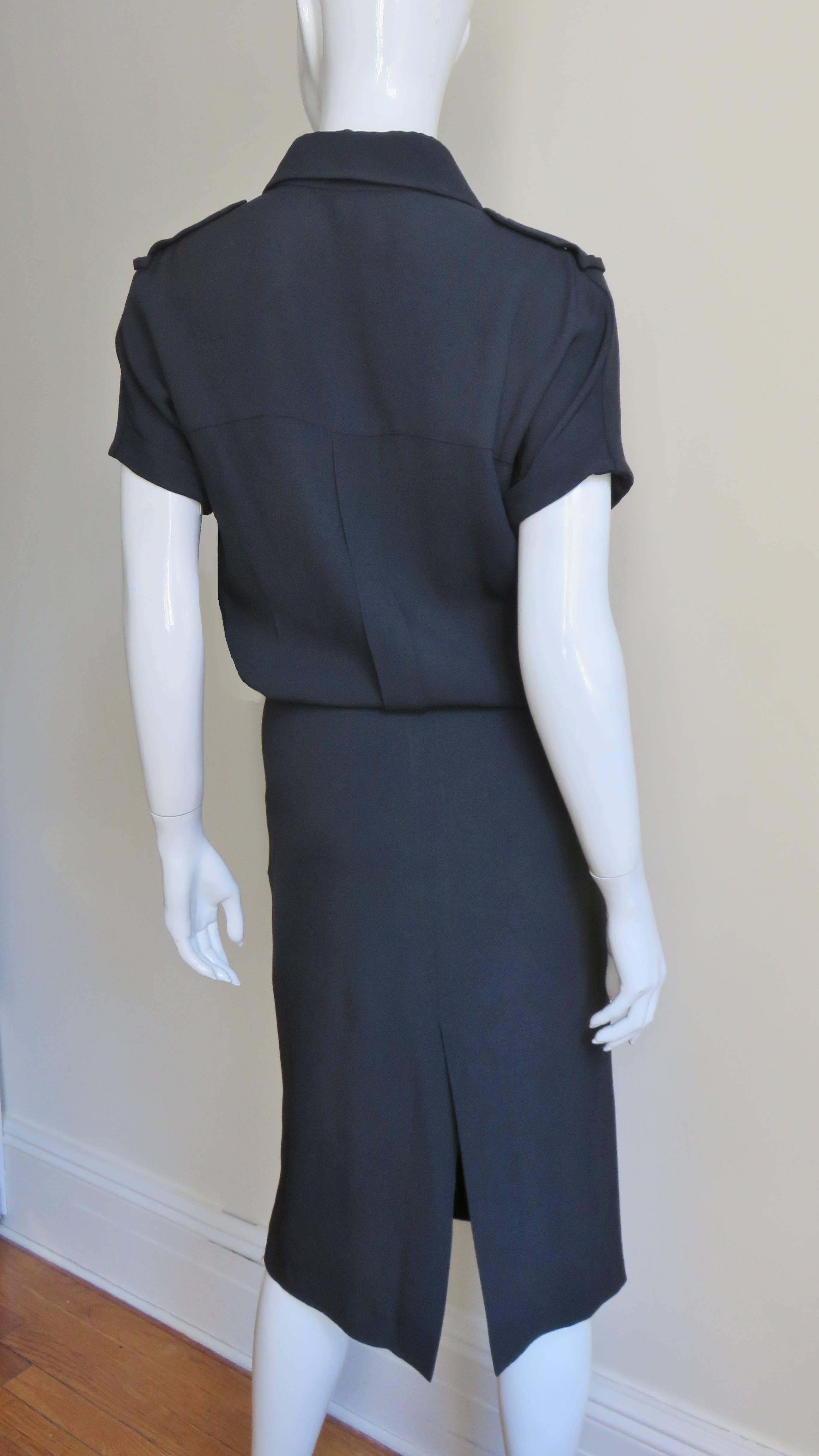 Alexander McQueen Chic Shirtwaist Dress In Good Condition For Sale In Water Mill, NY
