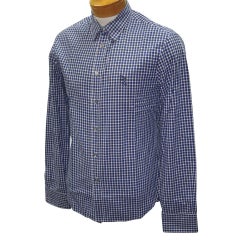 Alexander Mcqueen Blue Classic MCQ Plaid Button Down Long Sleeve SZ Small Shirt