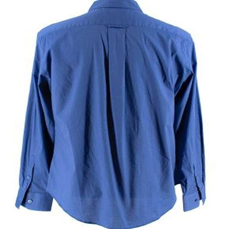 Alexander McQueen Blue Cotton Long Sleeve Shirt In Good Condition For Sale In London, GB