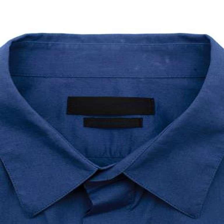 Men's Alexander McQueen Blue Cotton Long Sleeve Shirt For Sale