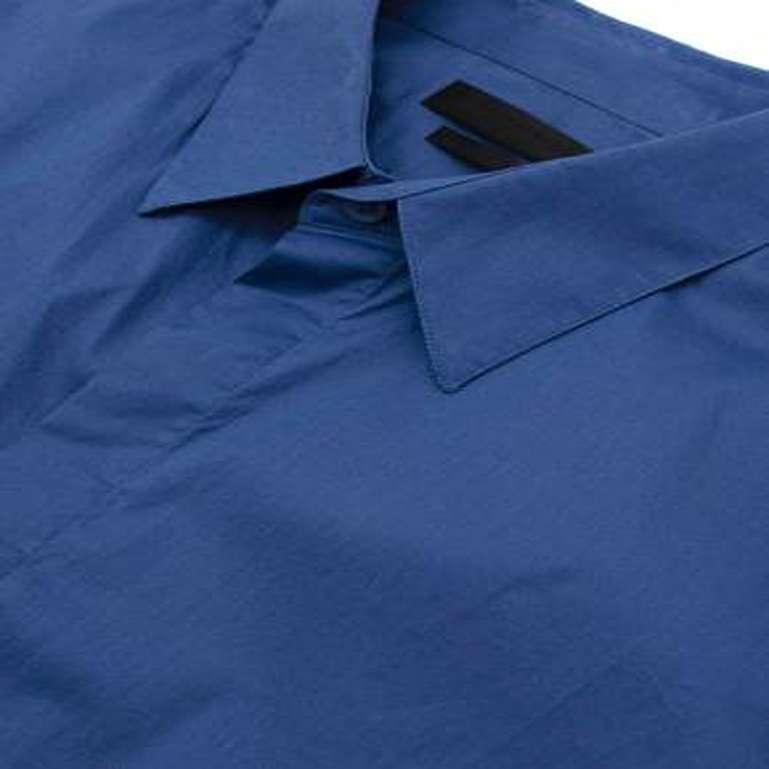 Alexander McQueen Blue Cotton Long Sleeve Shirt For Sale 2