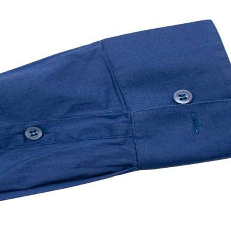 Alexander McQueen Blue Cotton Long Sleeve Shirt For Sale 3