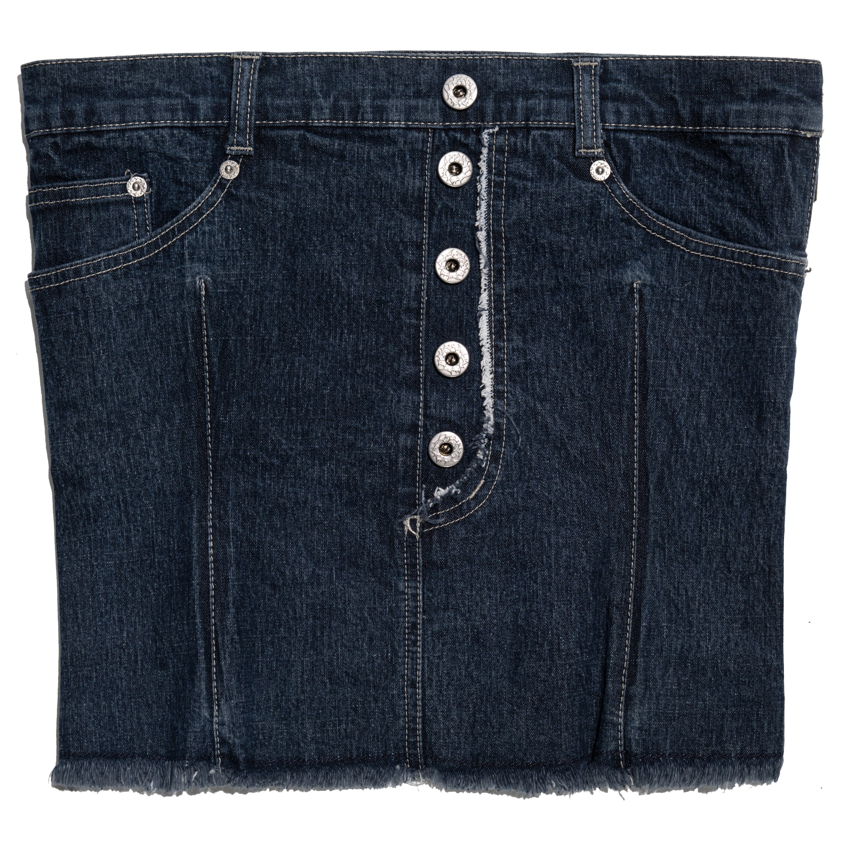 Alexander McQueen - Haut corset sans bretelles en jean bleu, automne-hiver 1996