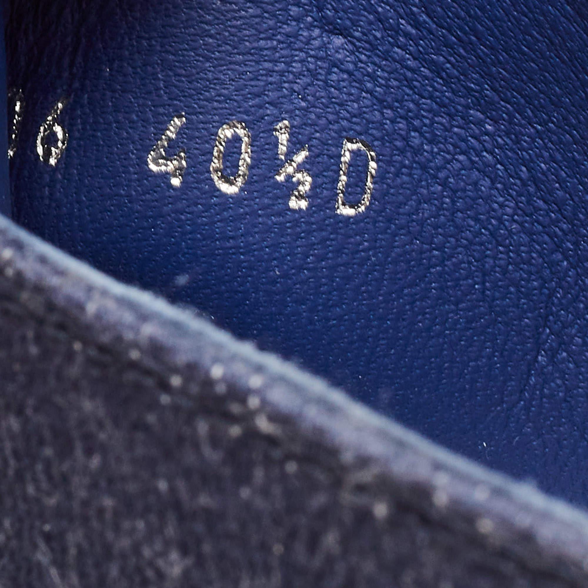 Alexander McQueen Blue Denim Tread Slick High Top Sneakers Size 40.5 For Sale 4