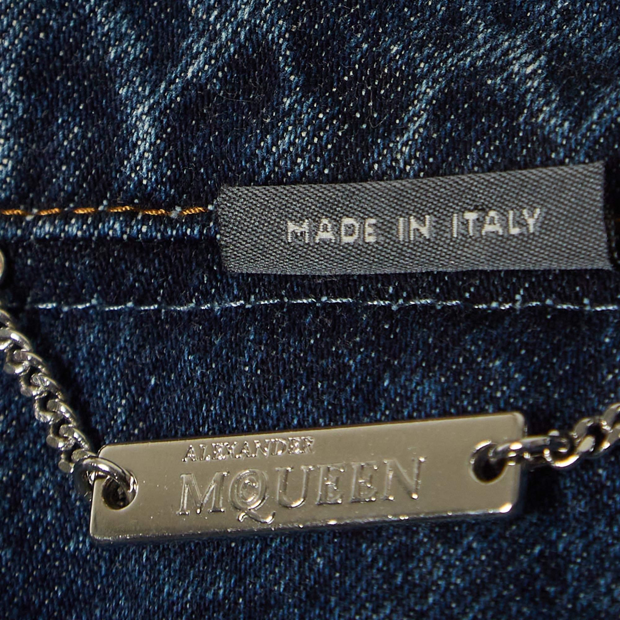 Alexander McQueen Blue Layered Denim Jacket M 1