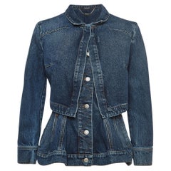 Alexander McQueen Blue Layered Denim Jacket M