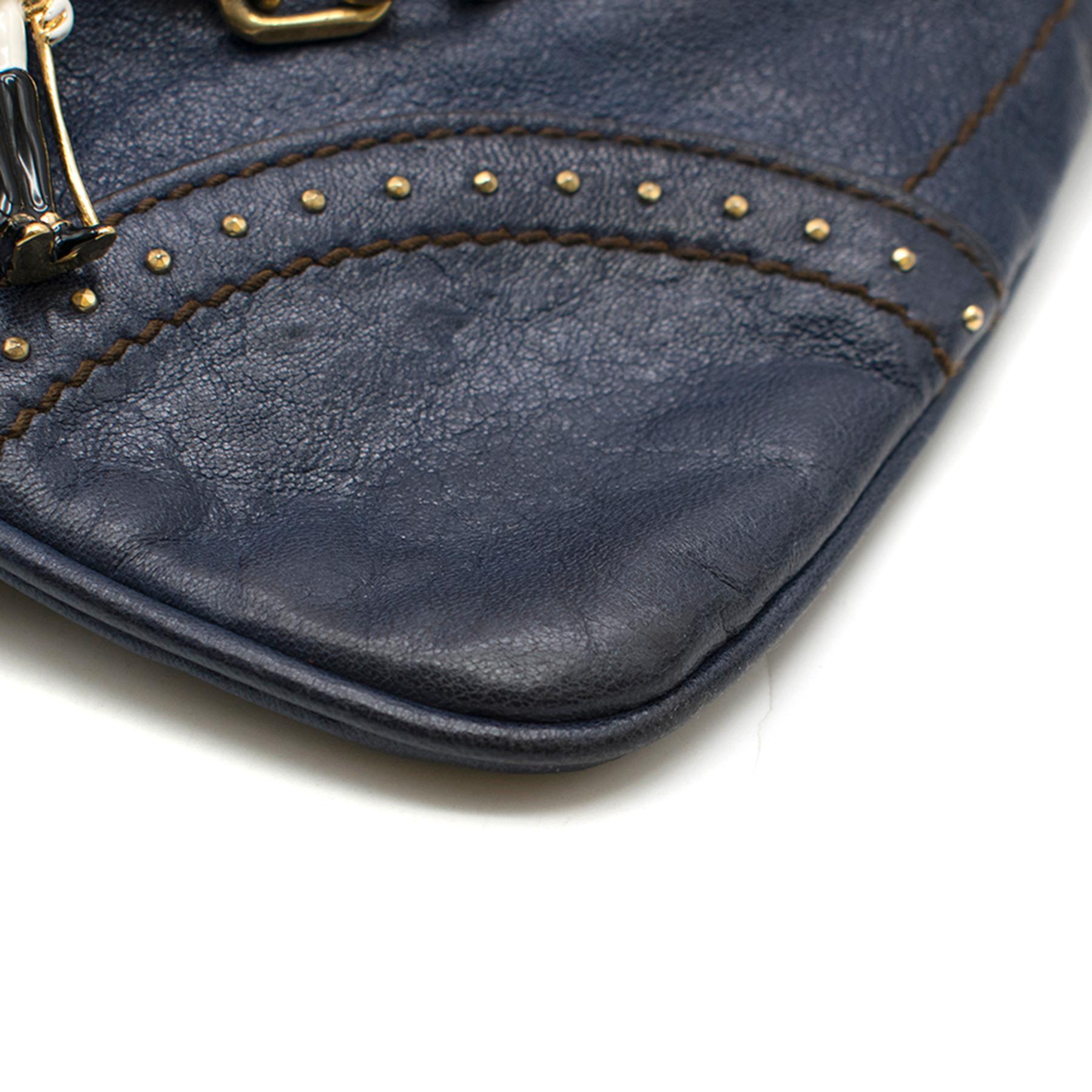 Women's Alexander McQueen Blue Leather Clutch Bag