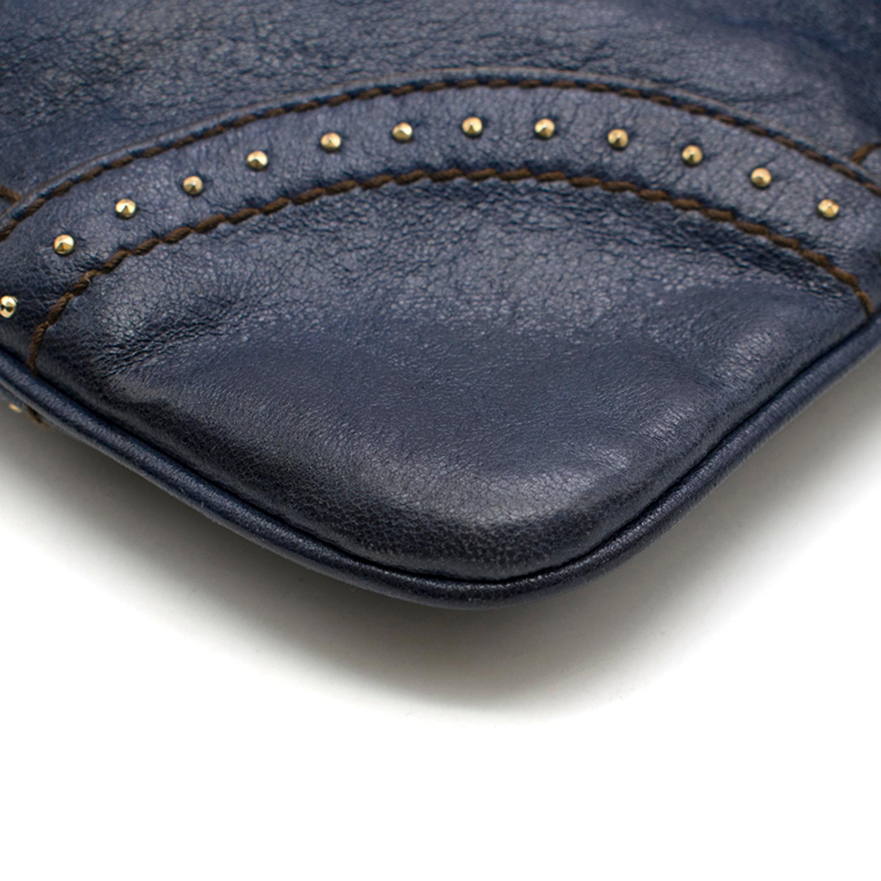 Alexander McQueen Blue Leather Clutch Bag 1