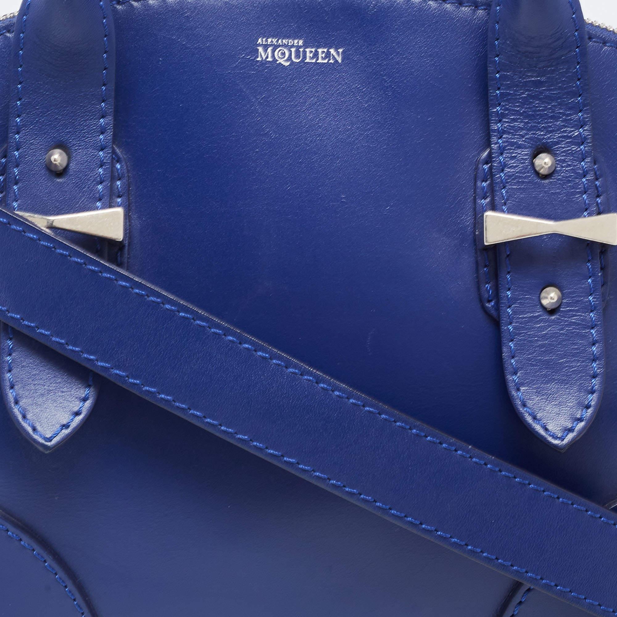 Alexander McQueen Blue Leather Legend Satchel 3