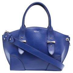 Alexander McQueen Blue Leather Legend Satchel