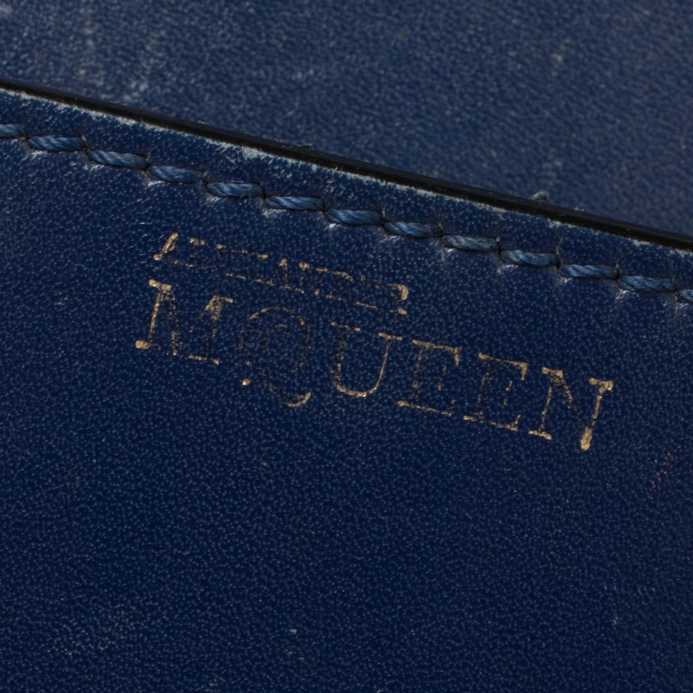 Alexander McQueen Blue Leather Mini Heroine Bag 7