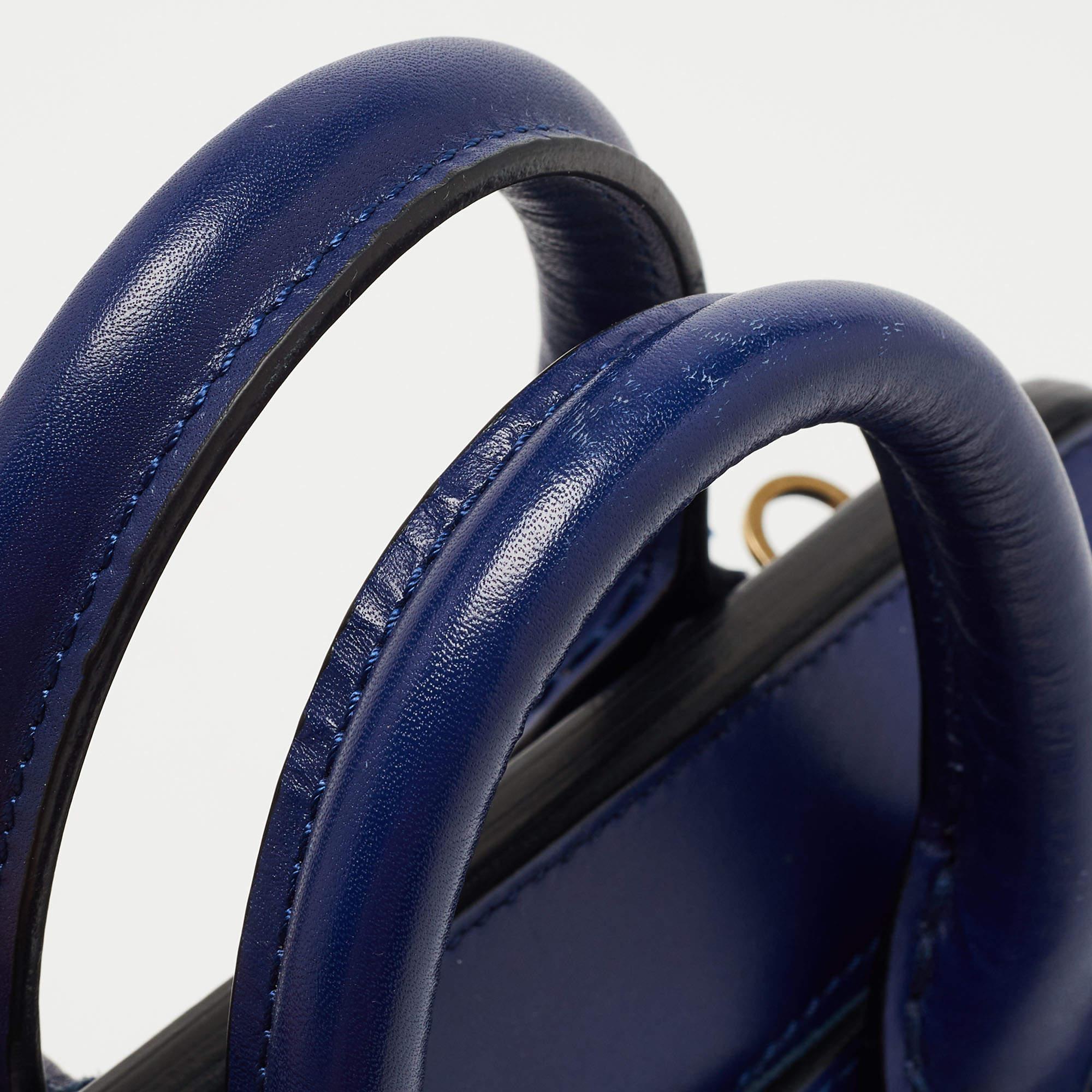Alexander McQueen Blue Leather Mini Heroine Bag 8