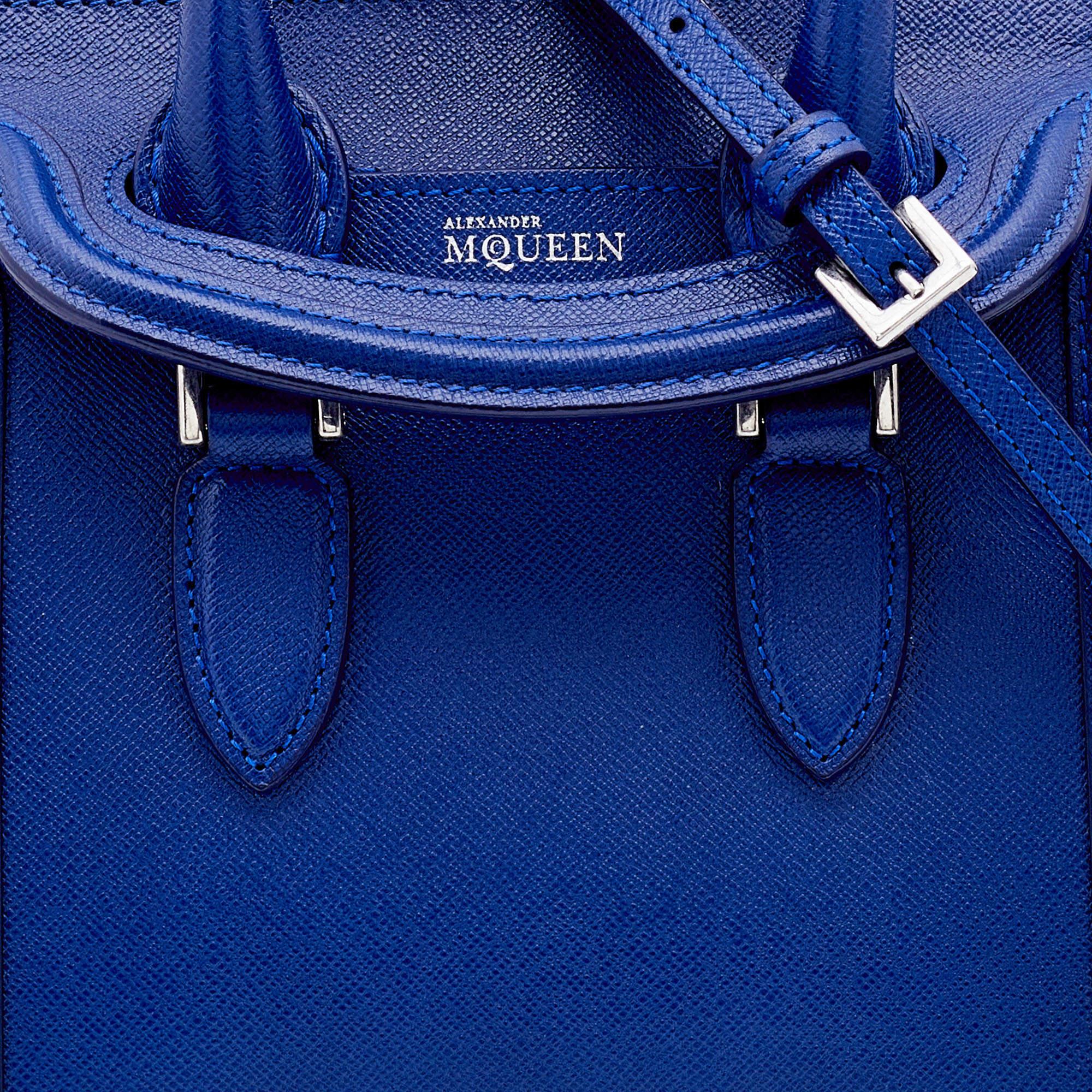 Alexander McQueen Blue Leather Mini Heroine Satchel 6