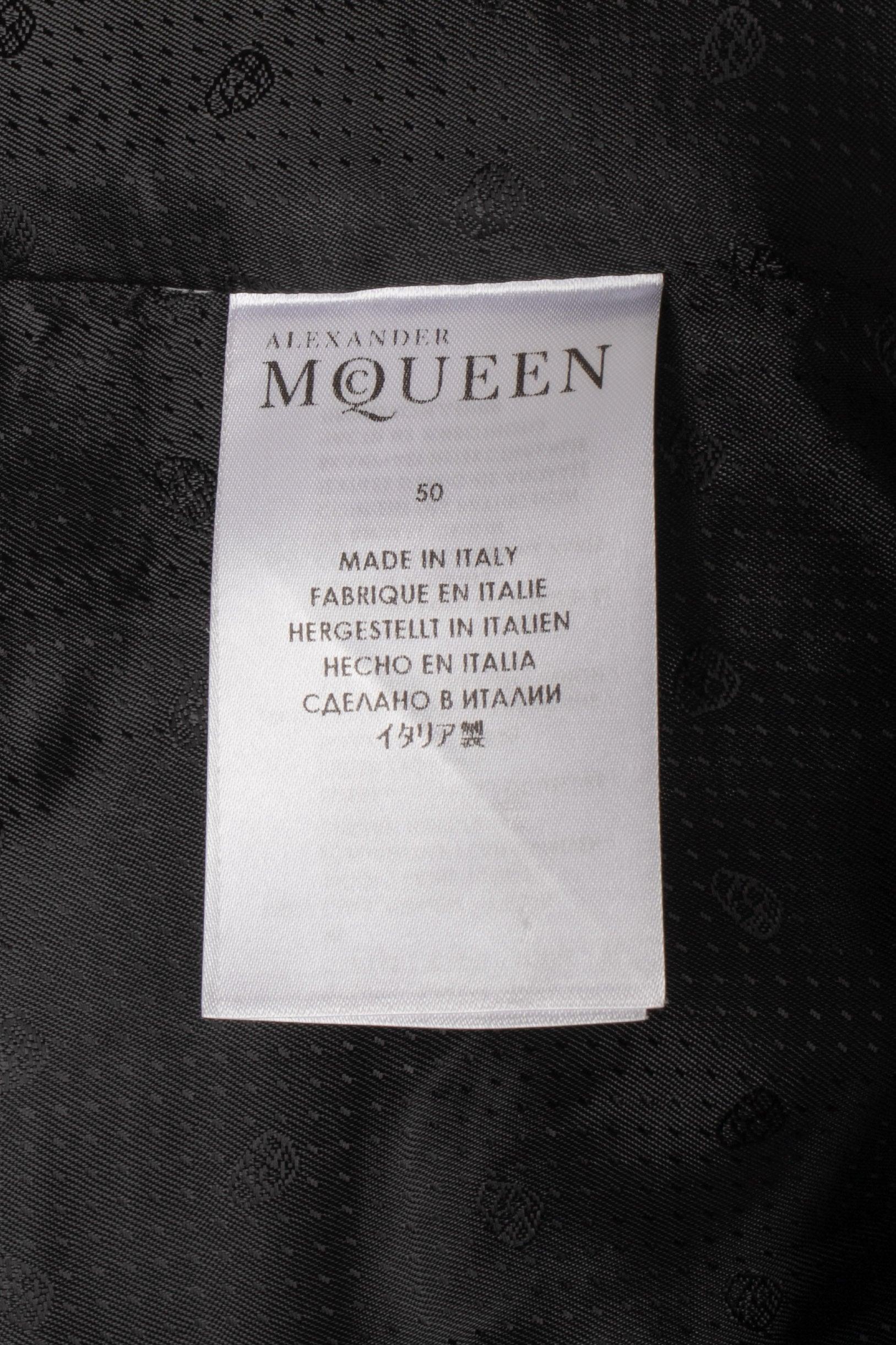 Alexander McQueen Blue New Wool Men Jacket For Sale 5