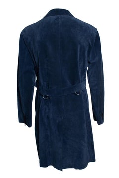 Alexander McQueen, Blue suede trench coat