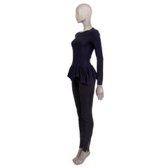 Alexander McQueen blue wool PEPLUM Sweater S