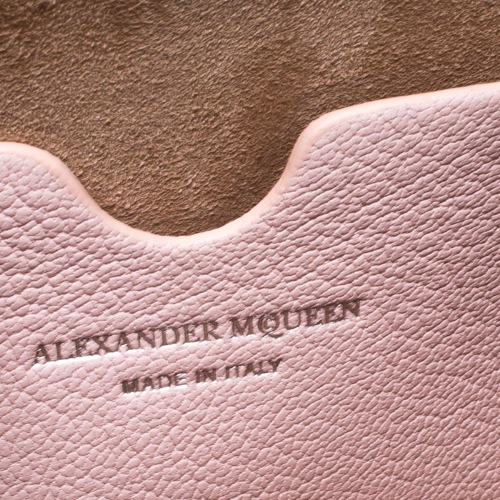 Women's Alexander McQueen Blush Pink Leather Scarf Box Shoulder Bag