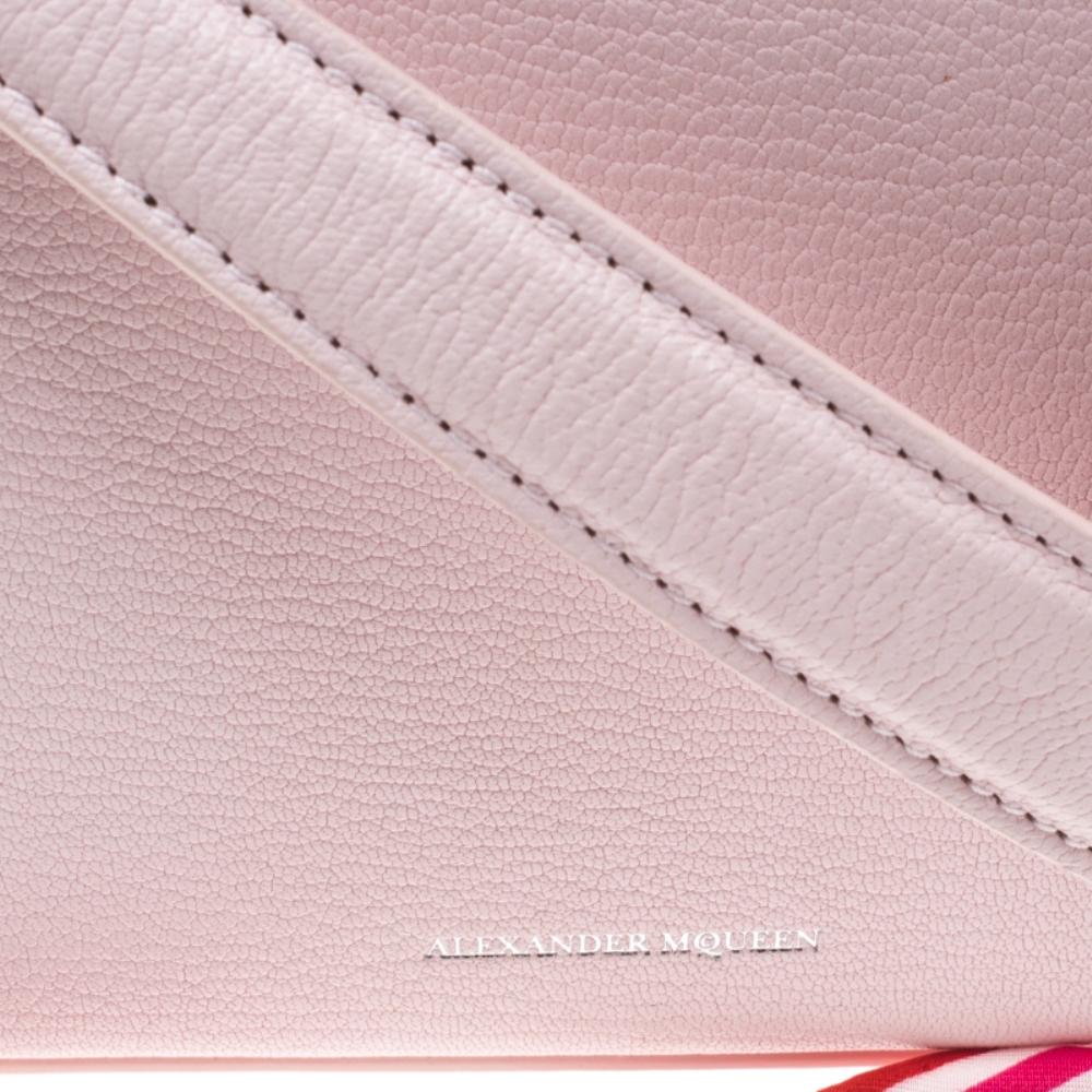 Alexander McQueen Blush Pink Leather Scarf Box Shoulder Bag 3