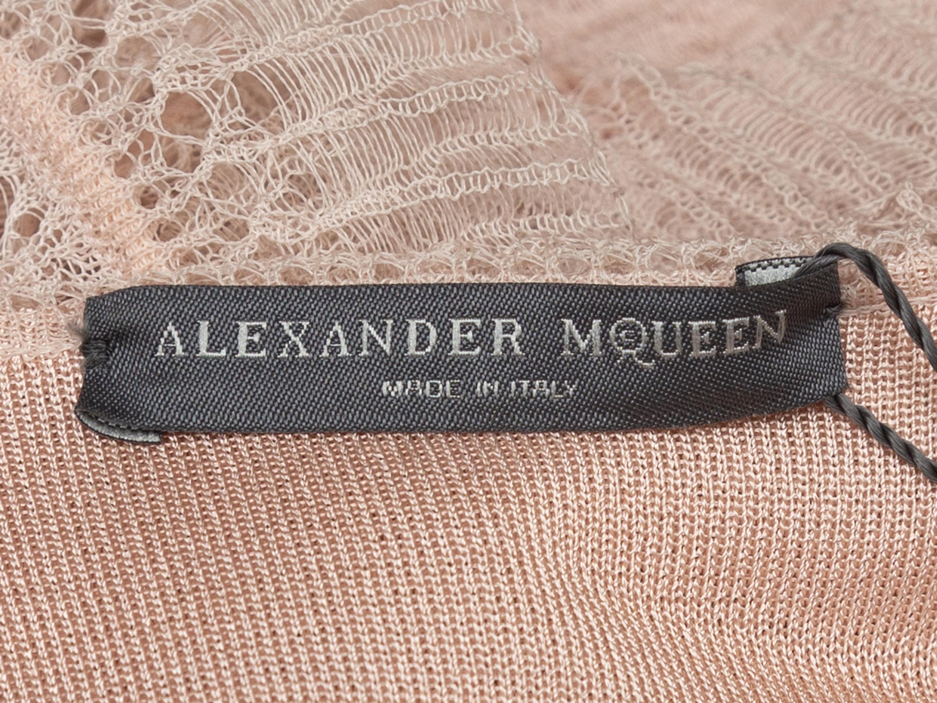 Alexander McQueen Blush Silk Knit Dress In New Condition In New York, NY