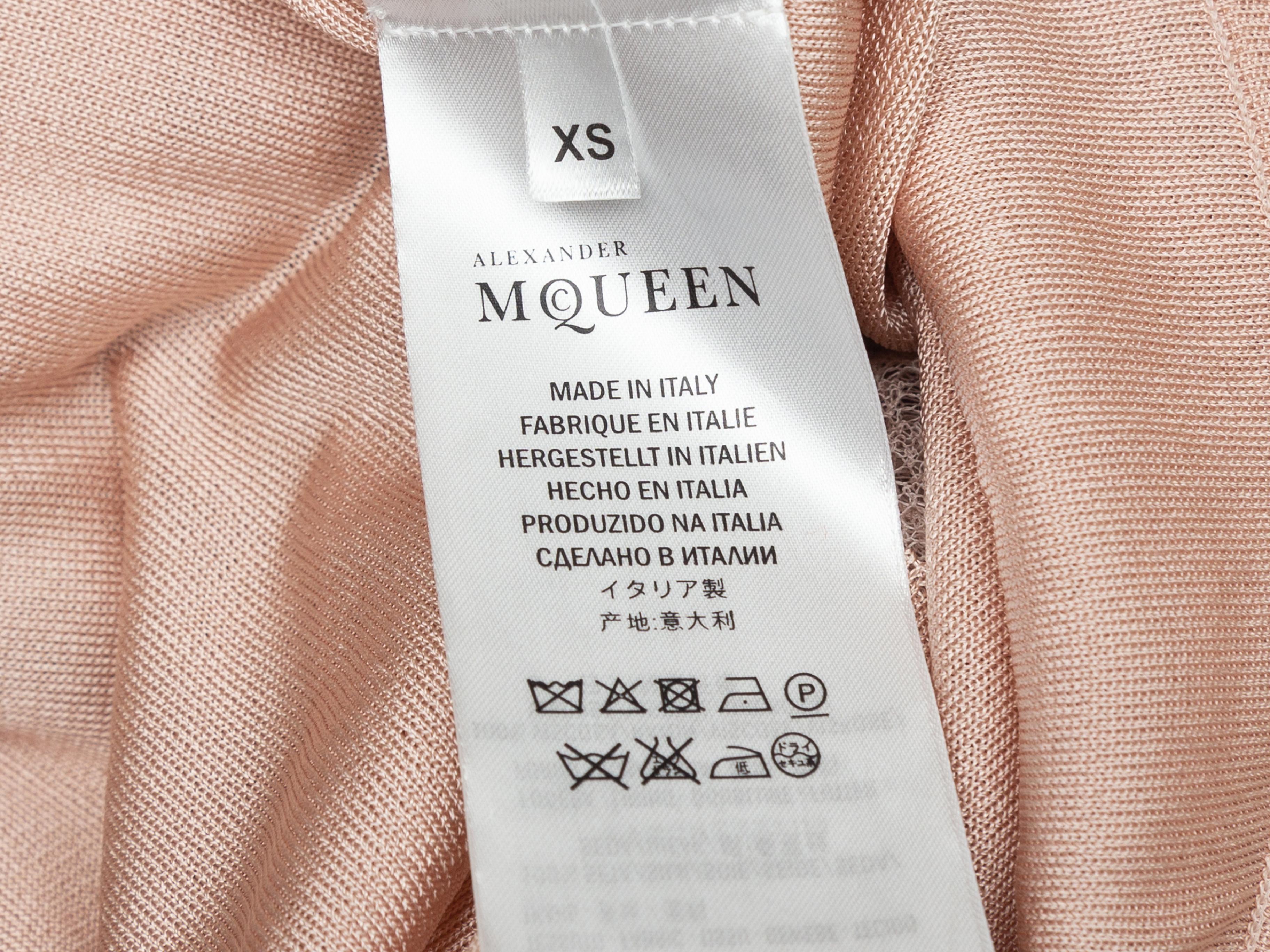 Women's Alexander McQueen Blush Silk Knit Dress