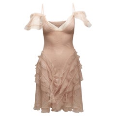 Alexander McQueen Blush Silk Knit Dress