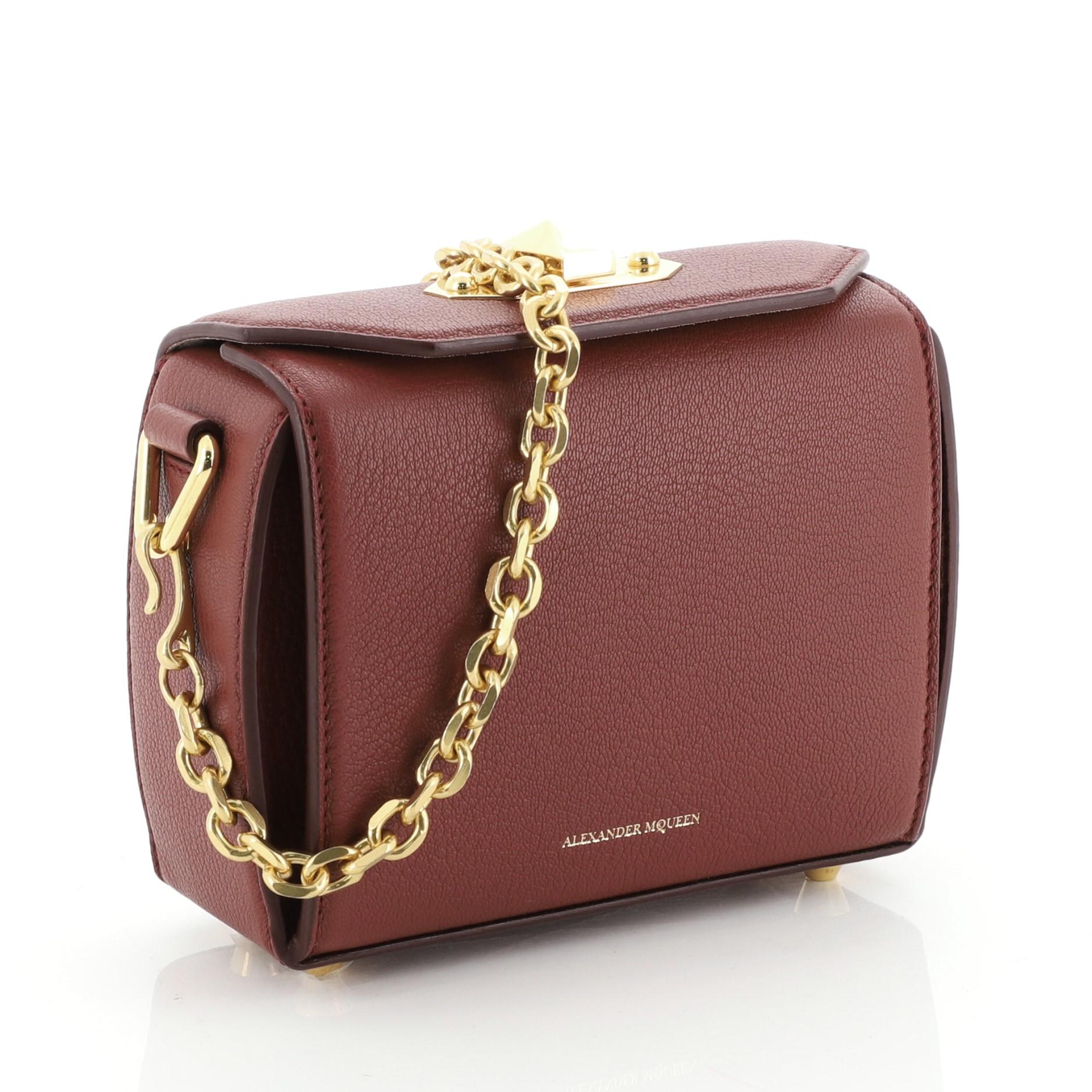 Brown Alexander McQueen  Box Shoulder Bag Leather 16