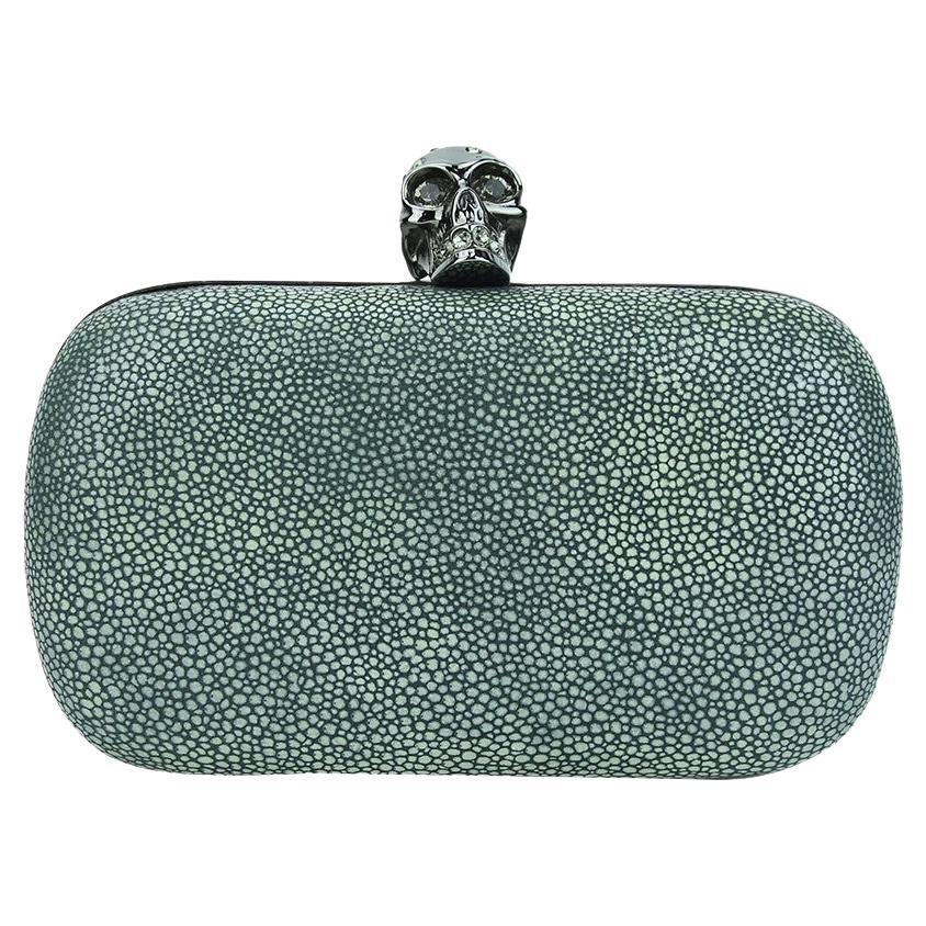 ALEXANDER MCQUEEN BOX VERDE GREEN Clutch