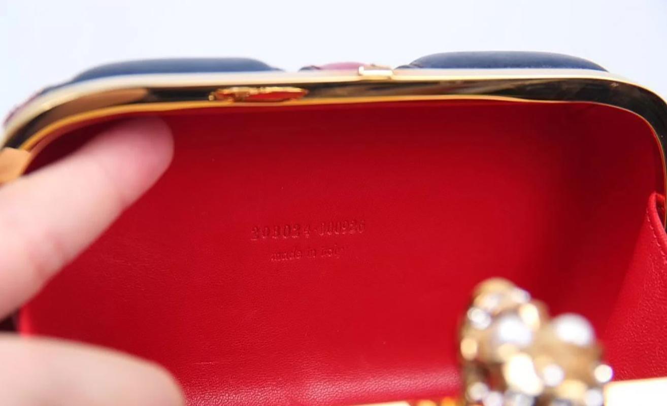 Alexander McQueen Borsa BRITISH FLAG in pelle con chiusura a scatto in vendita 5