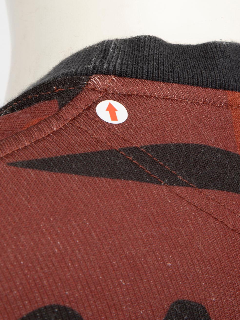 Alexander McQueen Pull abstrait marron et noir Taille S Bon état - En vente à London, GB
