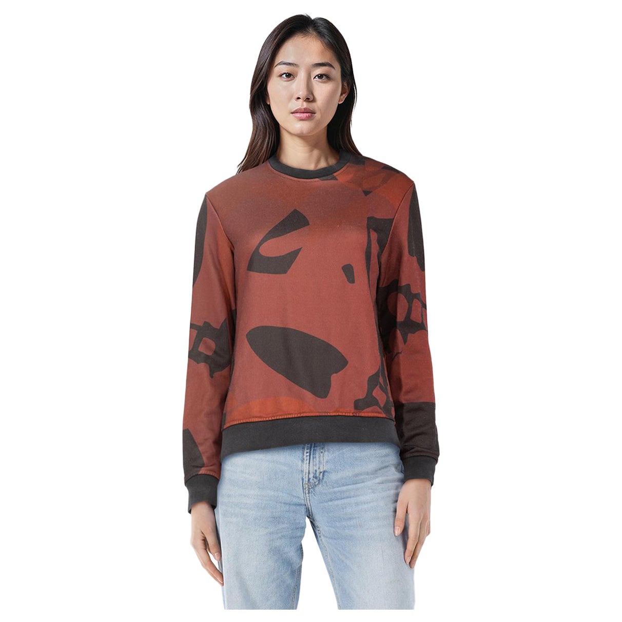 Alexander McQueen Brown 
Black Abstract Jumper Size S