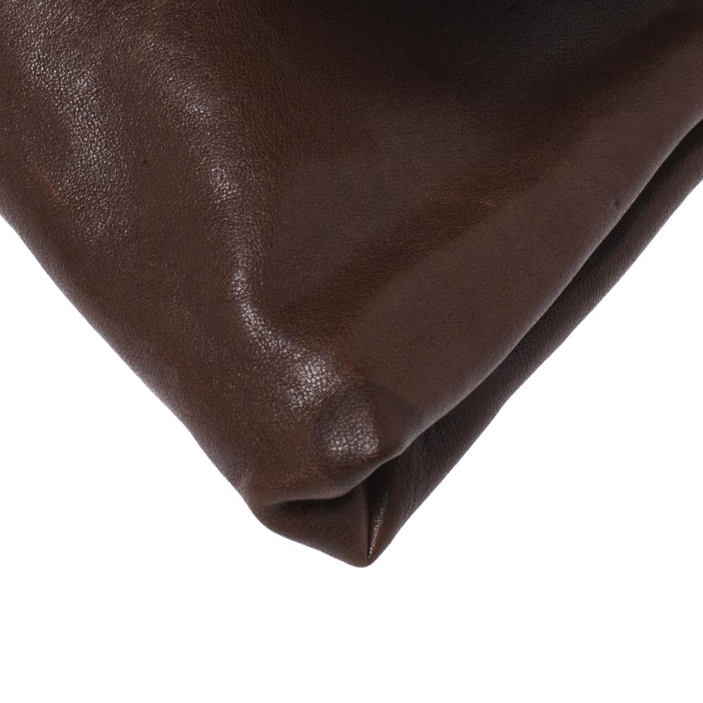 Alexander McQueen Brown Leather Faithful Glove Clutch 1
