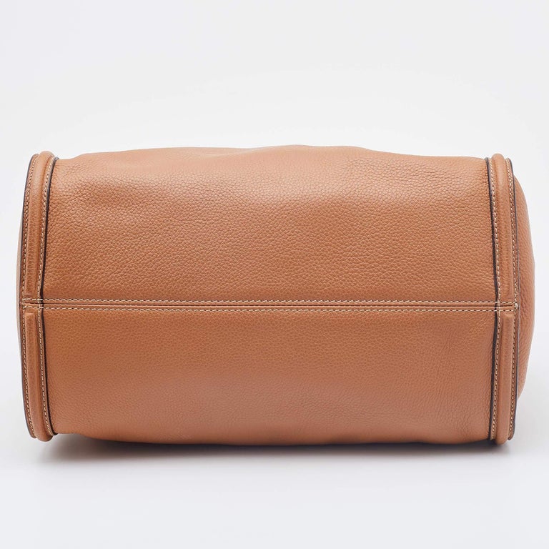 Alexander McQueen Brown Leather Skull Padlock Satchel For Sale at 1stDibs