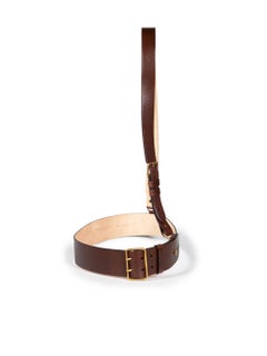 Alexander McQueen Brown Leather Suspender Belt