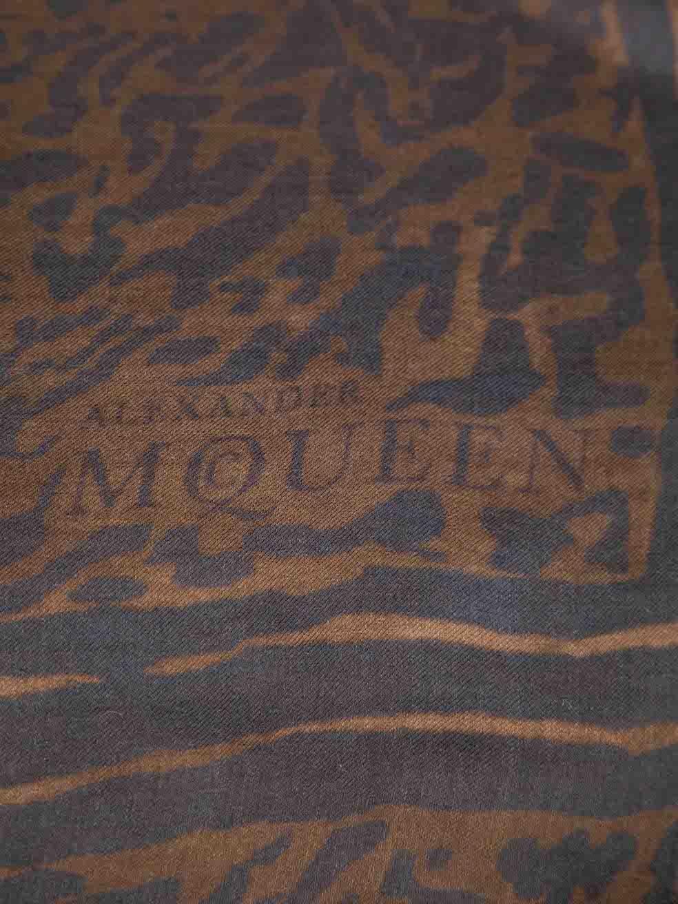 Alexander McQueen - Foulard imprimé léopard - Brown Excellent état - En vente à London, GB