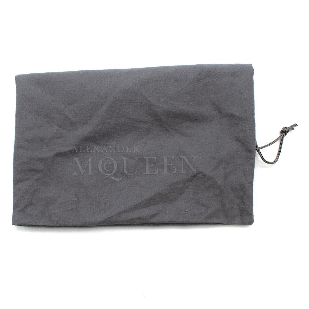 Alexander McQueen Burgundy Crocodile Embossed Crystal Knuckle Bag 5
