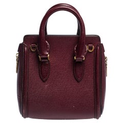 Alexander McQueen Burgundy Leather Mini Heroine Bag