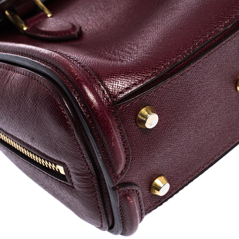 Women's Alexander McQueen Burgundy Leather Mini Heroine Bag