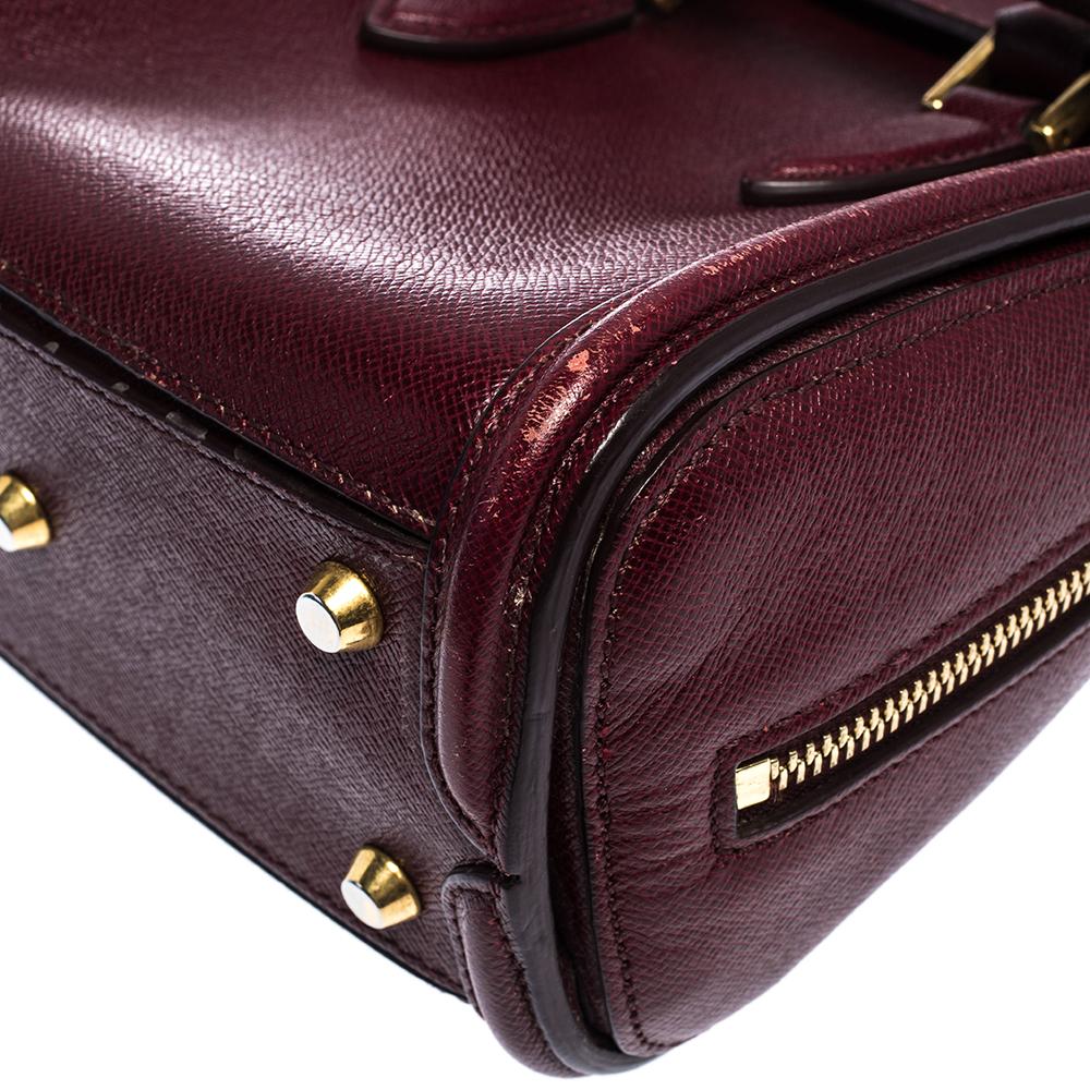 Alexander McQueen Burgundy Leather Mini Heroine Bag 1