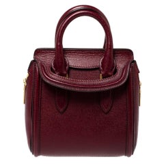Alexander McQueen Burgundy Leather Mini Heroine Bag