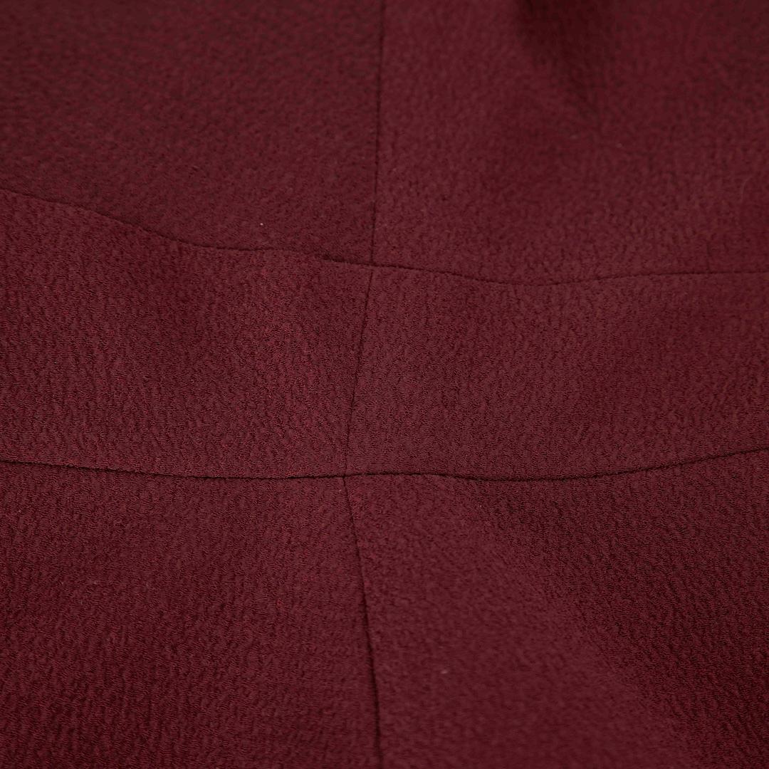 Brown Alexander McQueen Burgundy Silk V-Neck Dress Size XL For Sale