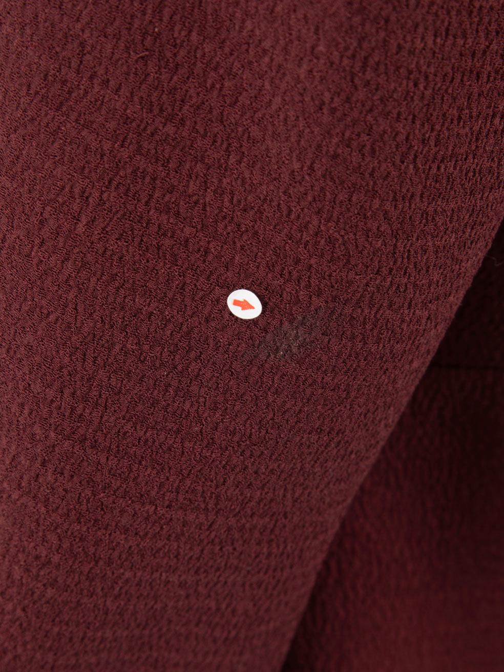 Alexander McQueen Burgundy Silk V-Neck Dress Size XL In Good Condition For Sale In London, GB
