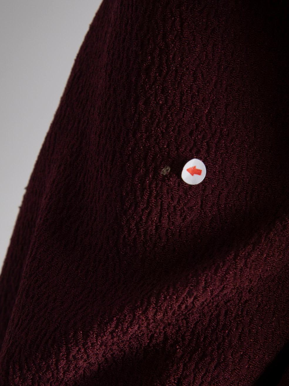 Women's Alexander McQueen Burgundy Silk V-Neck Dress Size XL For Sale