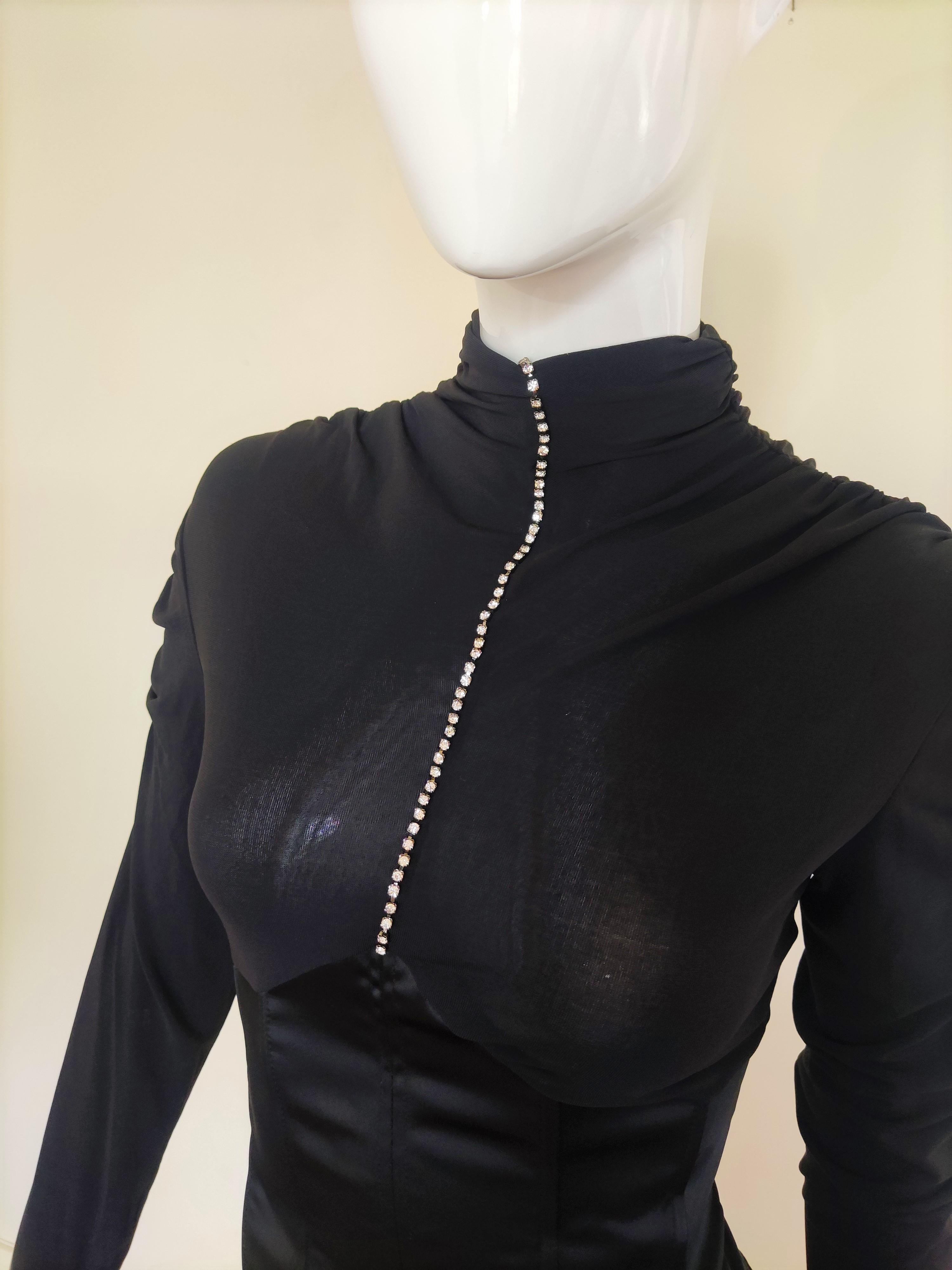 Alexander McQueen Bustier Corset Swarowski Crystal Transparent New Medium Dress In New Condition For Sale In PARIS, FR