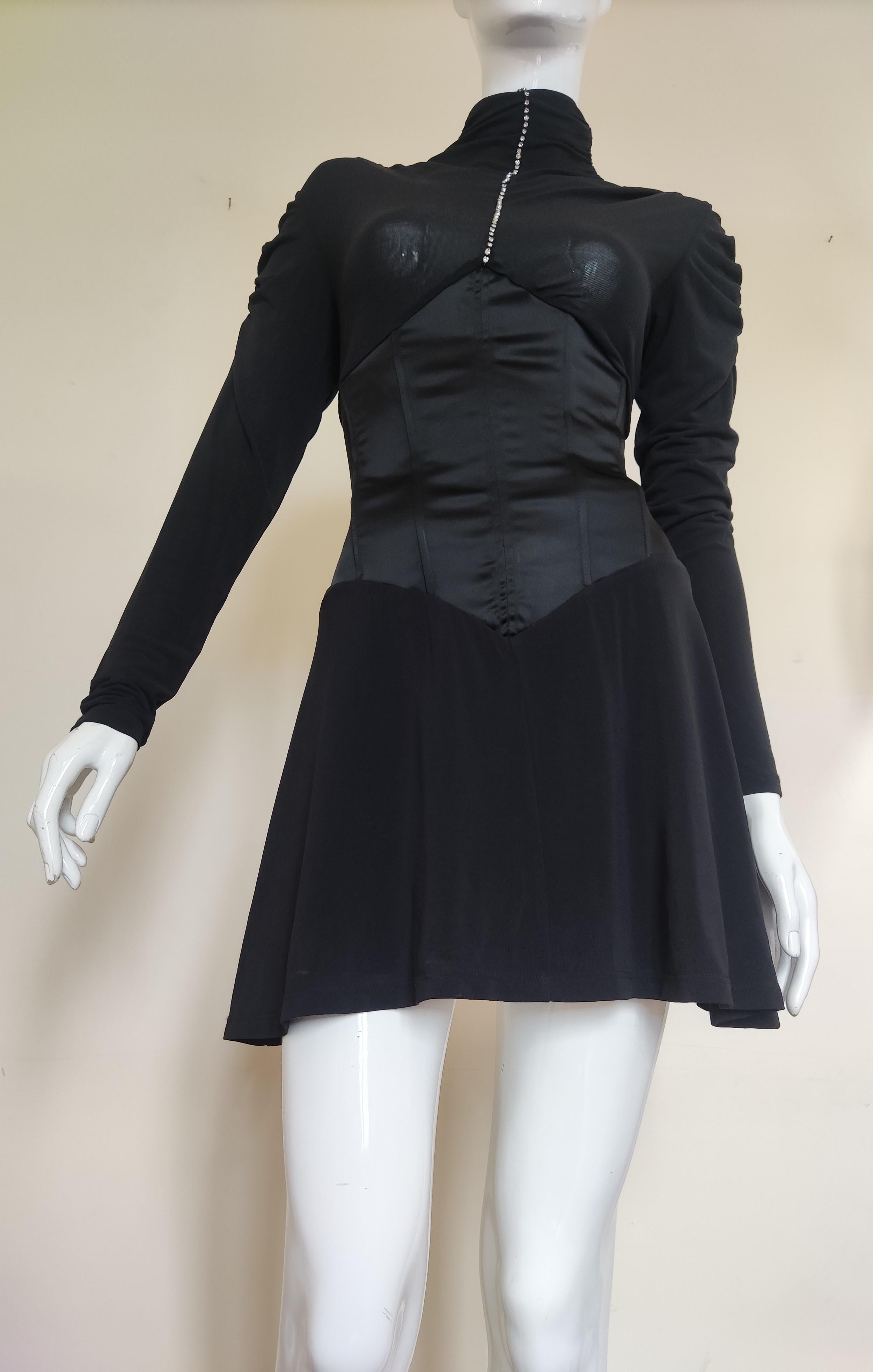 Alexander McQueen Bustier Corset Swarowski Crystal Transparent New Medium Dress For Sale 1