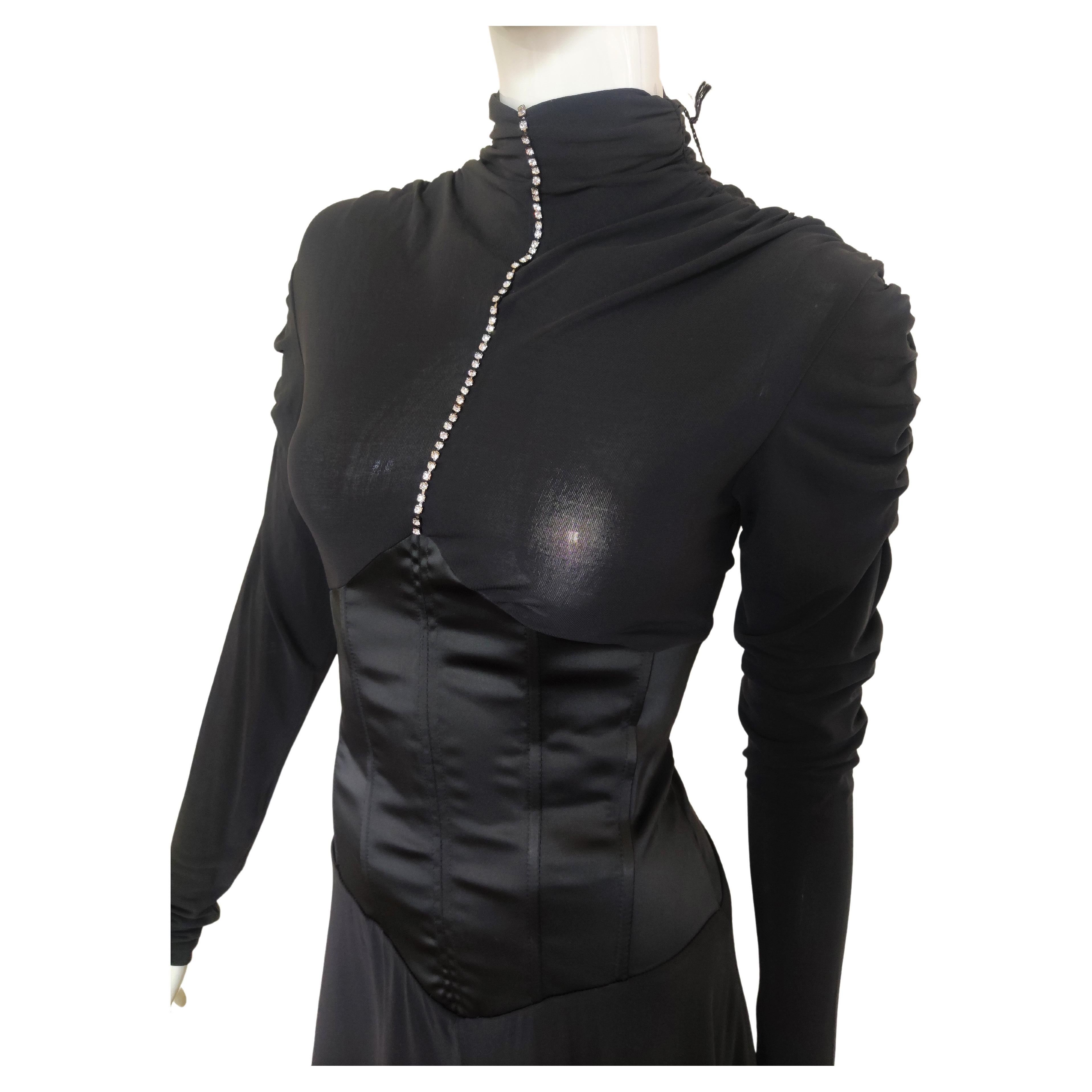 Alexander McQueen Bustier Corset Swarowski Crystal Transparent New Medium Dress