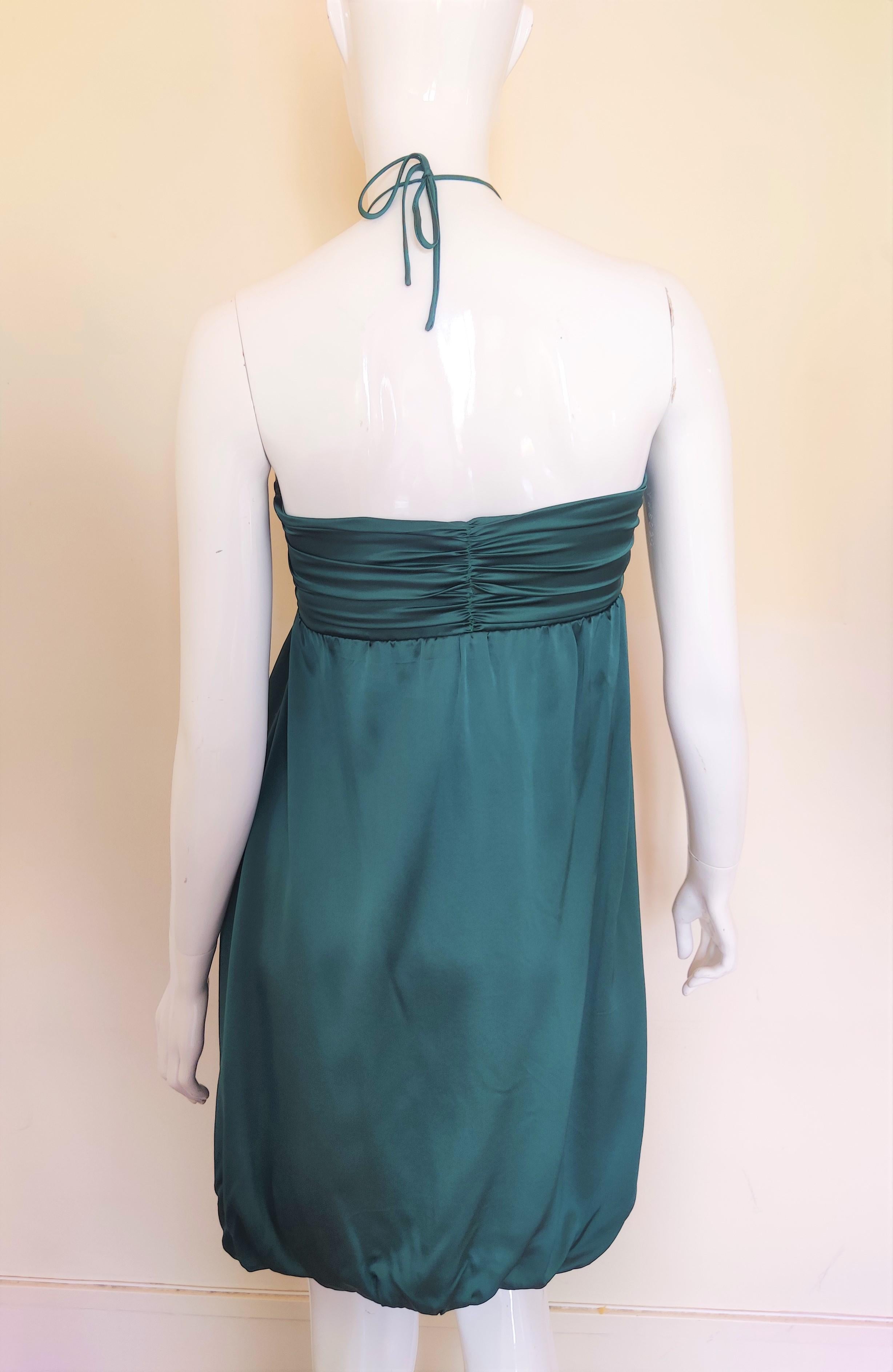 Alexander McQueen - Robe midi de soirée à corset en soie vert Poision Pour femmes en vente