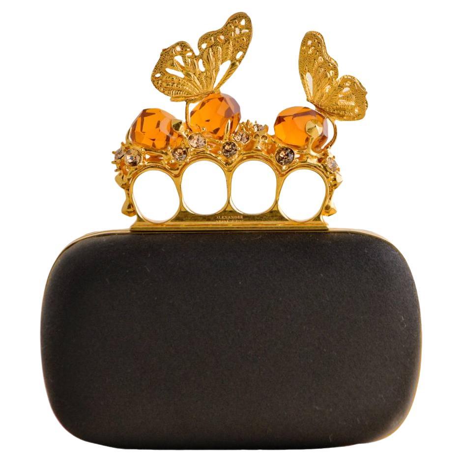 Alexander McQueen Butterfly Knuckle-Duster Box Clutch Bag For Sale