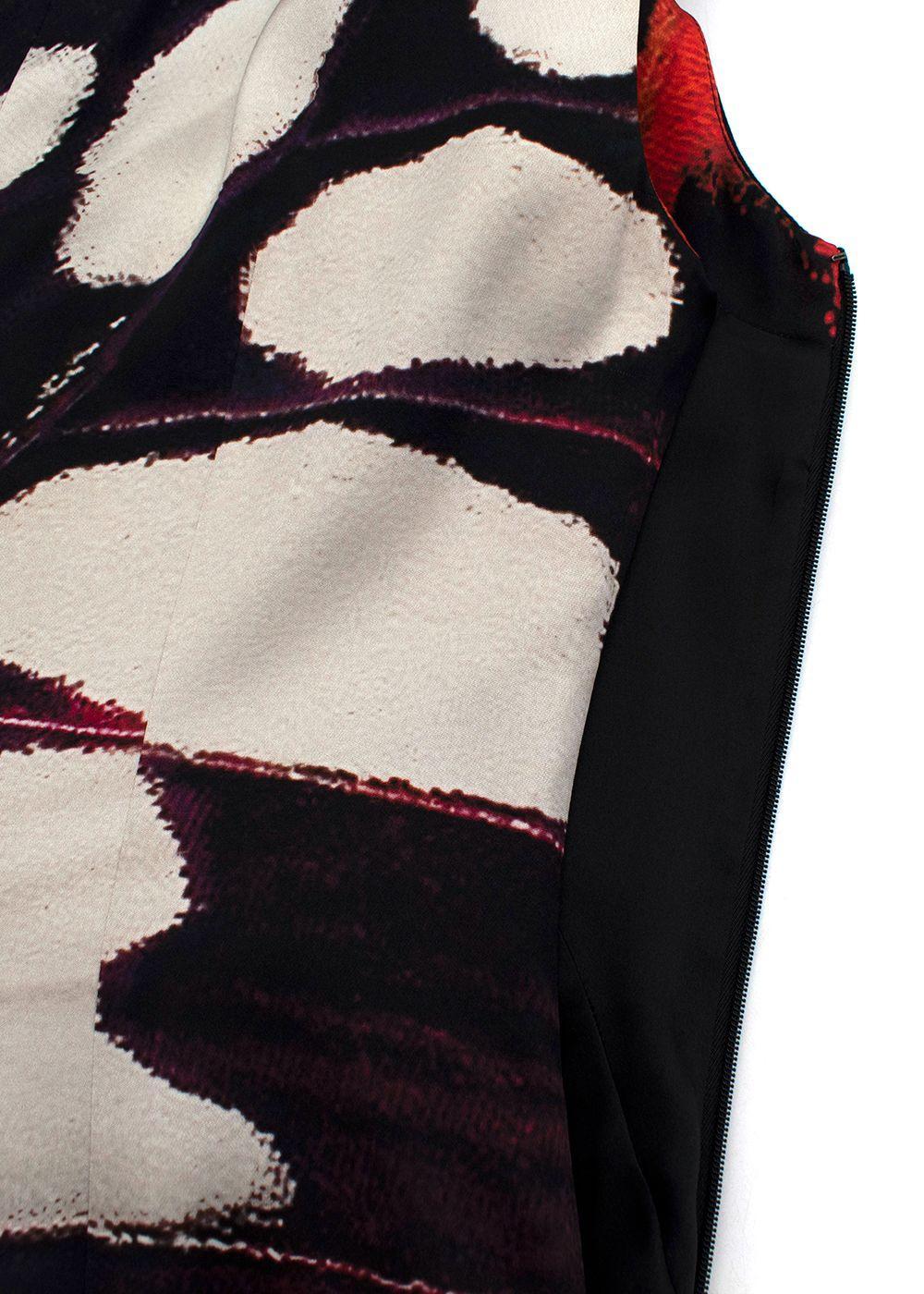 Alexander McQueen Butterfly-print one-shoulder silk-satin gown NWT 4