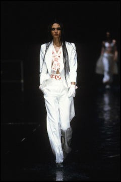 Alexander McQueen Buttermilk Pinstriped Suit S/S 2000
